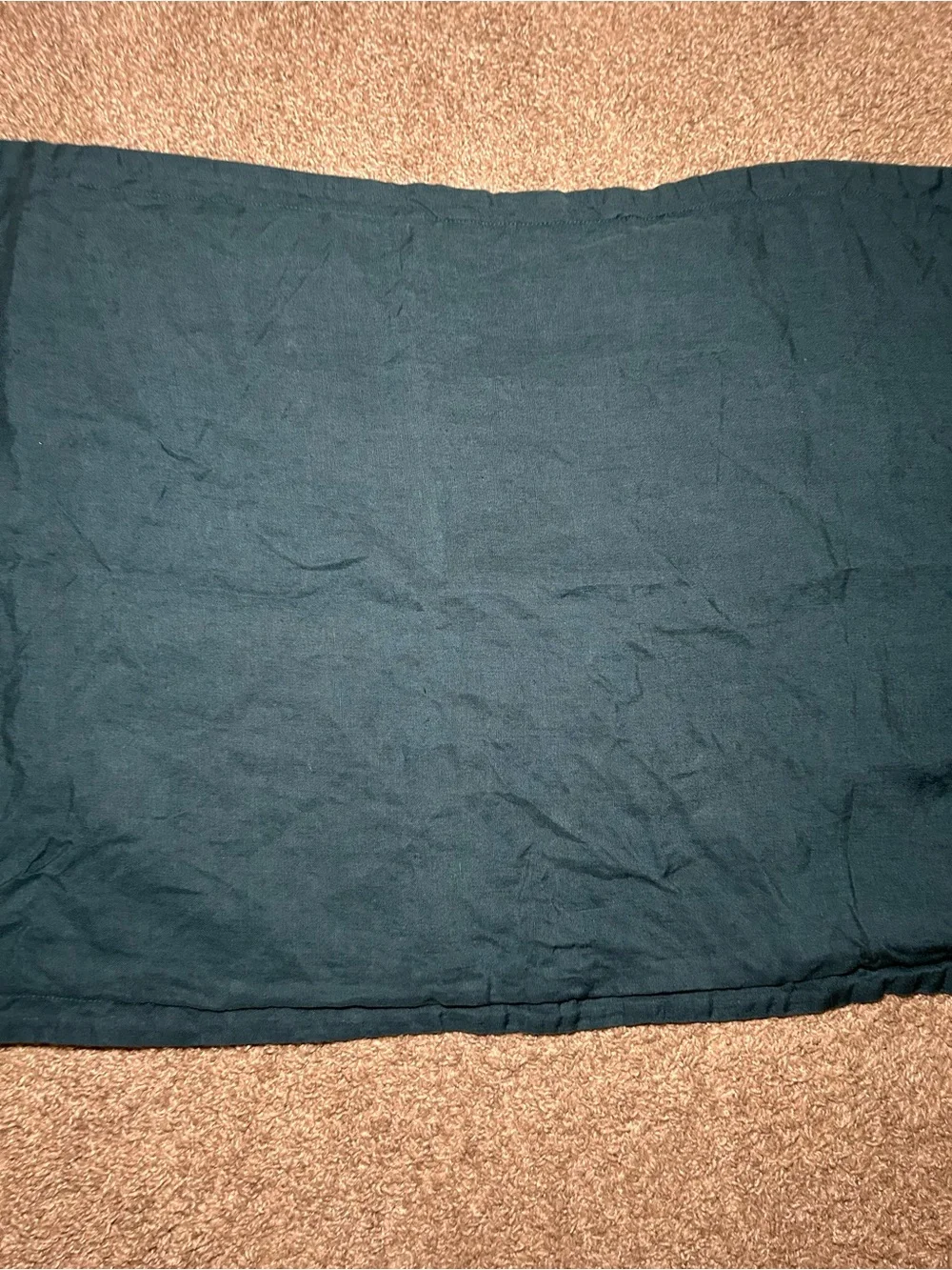 CB2 Solid Linen Dark Teal King Sham Pillow Cover Bedding Home‎ Comfort Casual